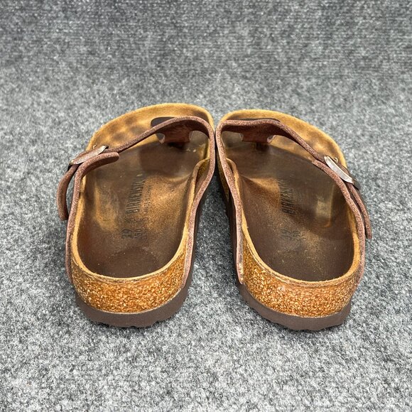 Birkenstock Gizeh Sandals Womens Size 8 Brown Oiled Leather Slip Thong Flip Flop - Picture 9 of 13